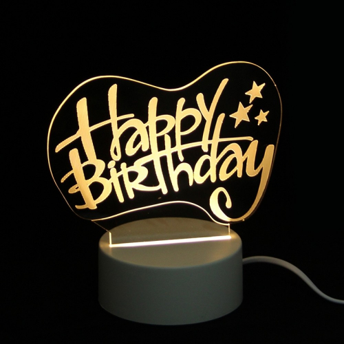 Φωτιστικό LED σε σχήμα Happy Birthday